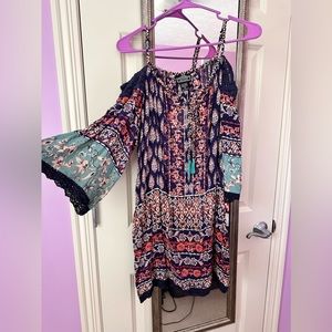 Off the shoulder summer dress with sleeves